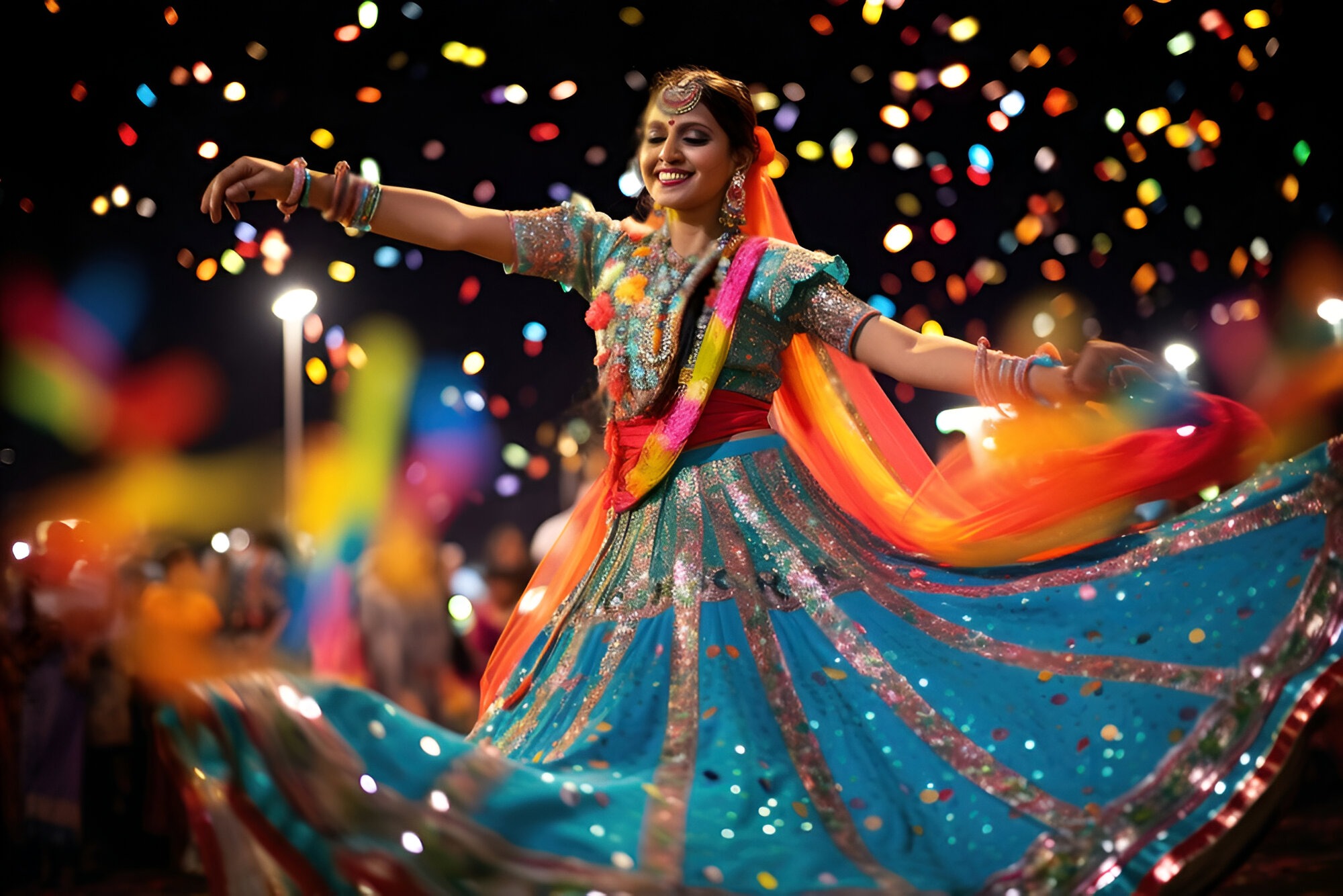 mirror work chaniya choli for navratri 2025