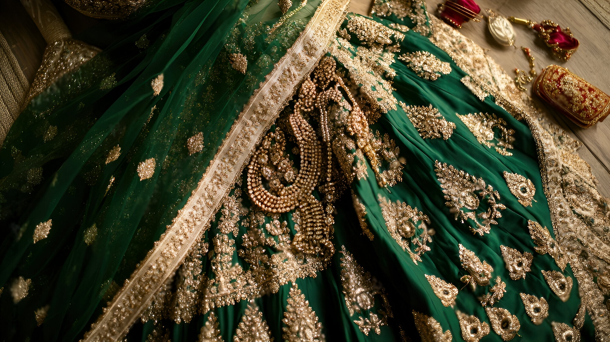 Royal emerald green lehenga for 2025 weddings
