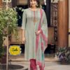 Premium Rayon Kurti Set with Hand Thread Work and Soft Muslin Dupatta – Pramukhmart