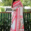 Linen digital print saree with blouse from Devika collection by Pramukhmart