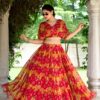 Chiffon floral print lehenga with stitched pearl work blouse – Pramukhmart
