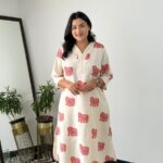 Cotton co-ord set for women with embroidery and elephant print kurti – Pramukhmart
