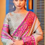 Ultrasoft Kanjivaram Patola Silk Saree with Brocade Blouse and Tassels