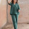 Teera Rust Cord Set with Flex Cotton Pant for Women – Pramukhmart