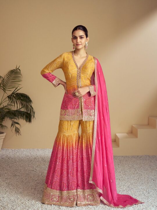 Chinon Embroidered Top with Khatli Work