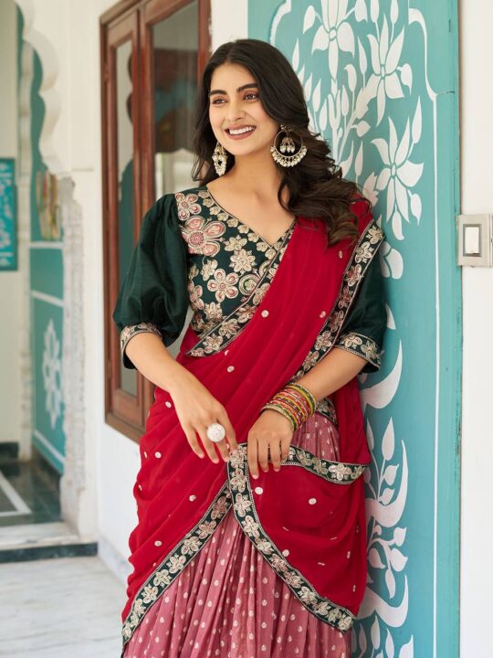 Designer georgette dupatta with cording work