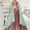 Embroidered designer chaniya choli set with flared lehenga and chiffon dupatta – Pramukhmart