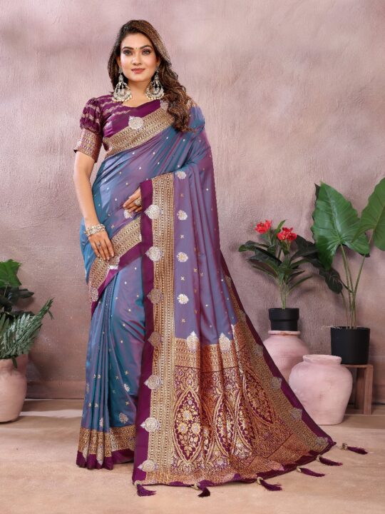 Flowy and lightweight handloom silk saree