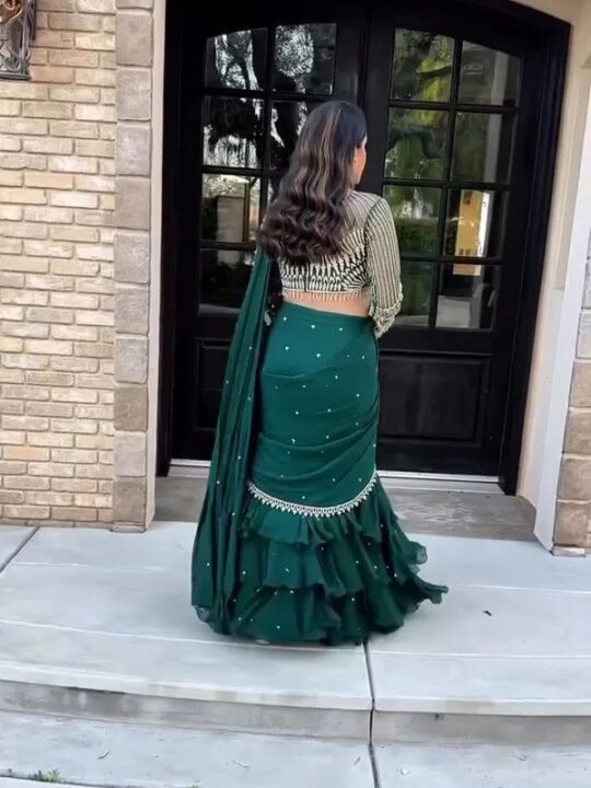 Lightweight party wear lehenga saree for women
