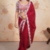 Rangoli silk saree with sequin border and embroidered Banglori blouse