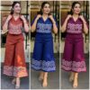 Front view of embroidered cotton co-ord set for women by Pramukhmart