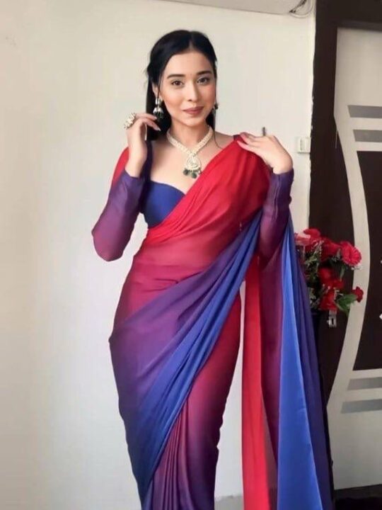 Lightweight printed saree for women by Pramukhmart