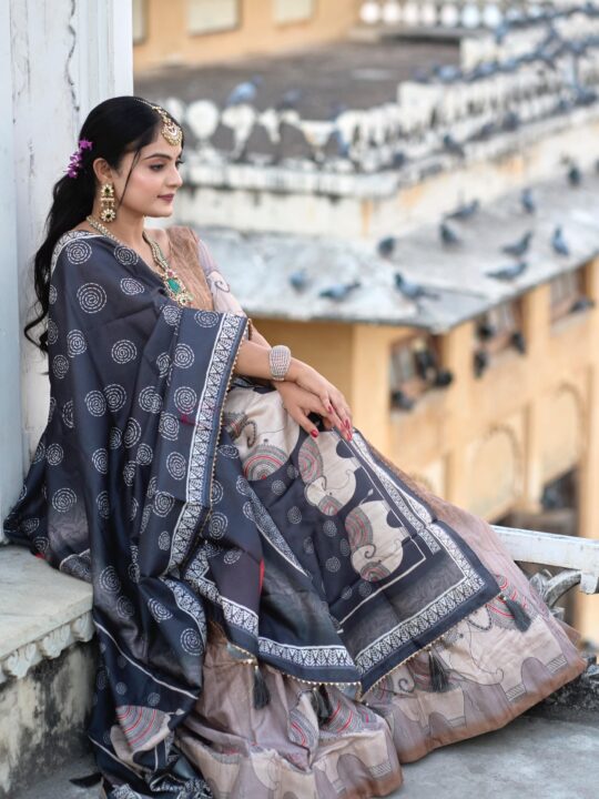 Gota patti dupatta with tassels