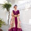 Vichitra Silk Lehenga with Paithni Border