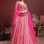 pink bandhani chaniya choli