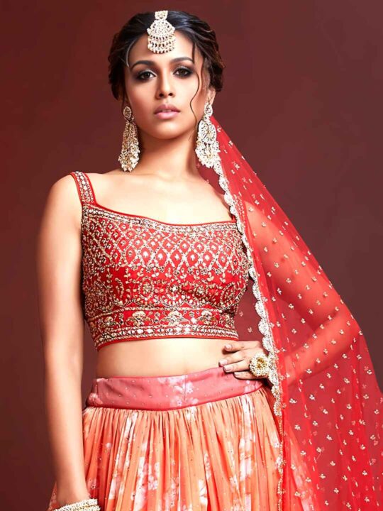 Soft Net Dupatta with Pearl Lace and Sequins