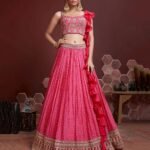 pink chaniya choli for women