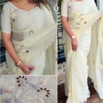 party wear crystal silk