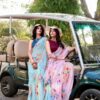 Weightless floral printed saree with pearl lace border – Pramukhmart