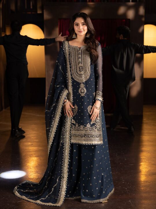 Heavy Embroidered Sharara Set with Dupatta – Pramukhmart