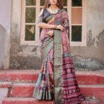 banarasi digital print saree