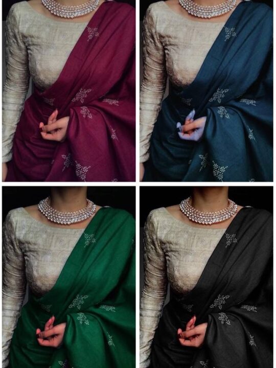 Pramukhmart Muslin Cotton Silk Saree with Embroidered Blouse – Original Digital Print