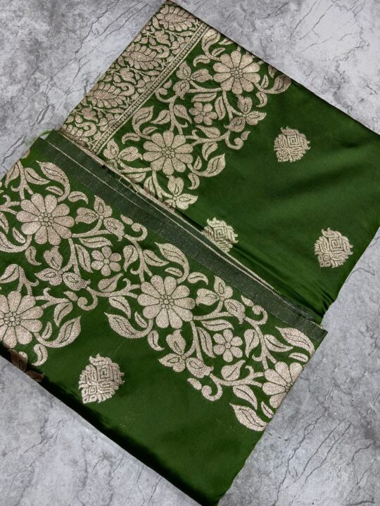 Full view of multicolor Paithani saree with traditional pallu