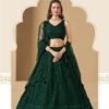 Mirror Work Lehenga Choli with Cape Dupatta – Front View