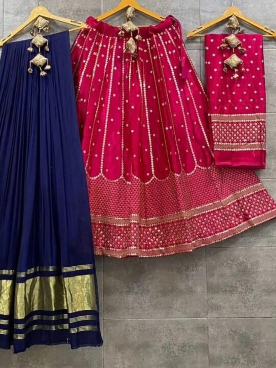 Black chaniya choli with 4-meter flare
