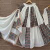 Woman wearing full-stitched Navratri chaniya choli with dupatta