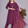 Front view of Magic Cotton Embroidered Suit Set