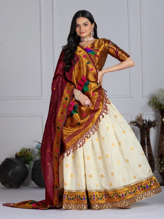 Full View: Stitched Lehenga with 4 Meter Flair