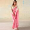 Bright Checks Georgette Silk Saree with Samosa Lace Border