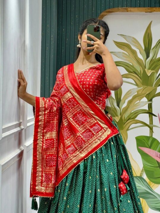 Floral printed dupatta with tassels