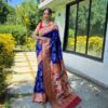 Soft Paithani Silk Saree with Gold and Silver Zari – Pramukhmart