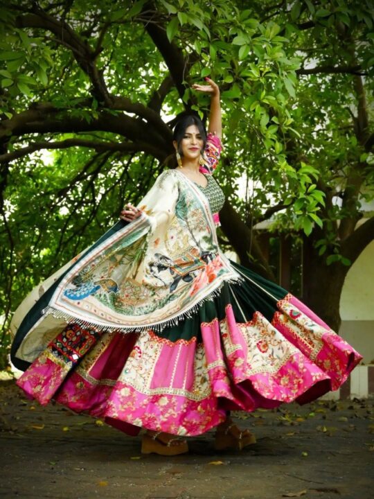 Muslin Cotton Lehenga Choli Front View