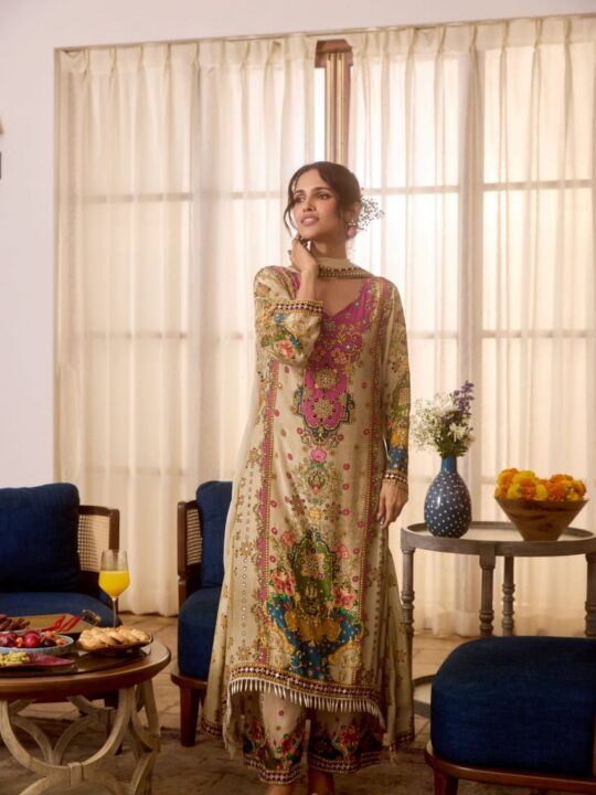 PLAZA SET – Full view Anarkali Palazzo with dupatta
