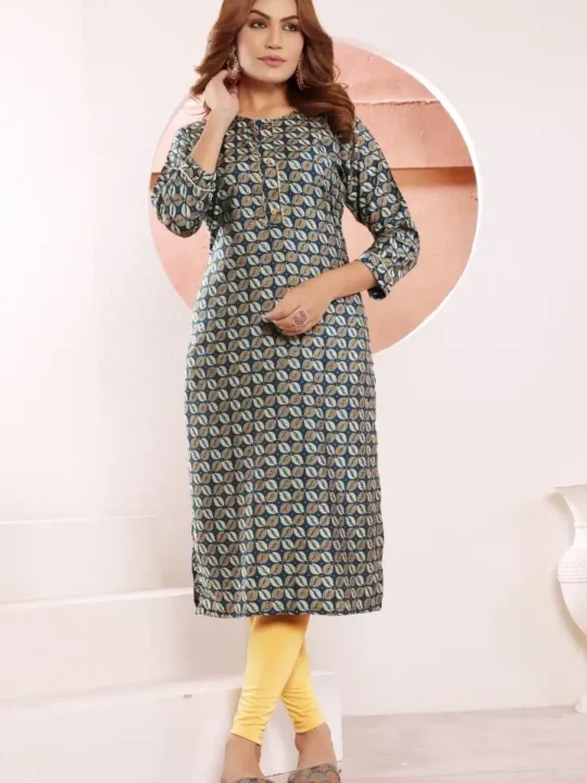 viscose maslin kurti set