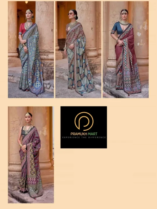 "Designer PV Silk Saree with Croma Finish"