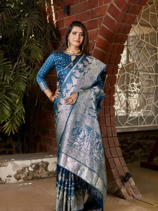 "Premium Satin Saree for Women – Festive & Elegant."