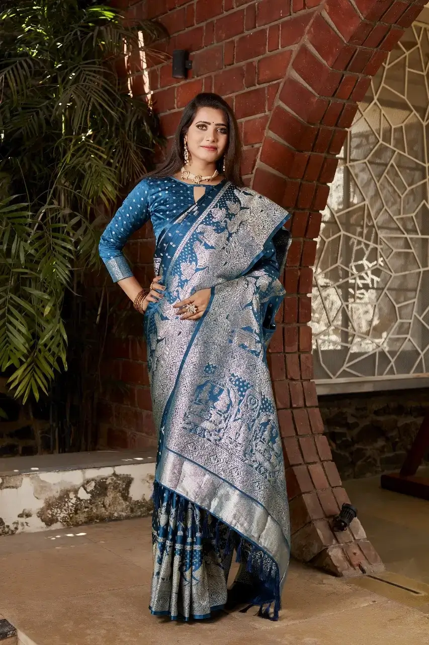 "Premium Satin Saree for Women – Festive & Elegant."