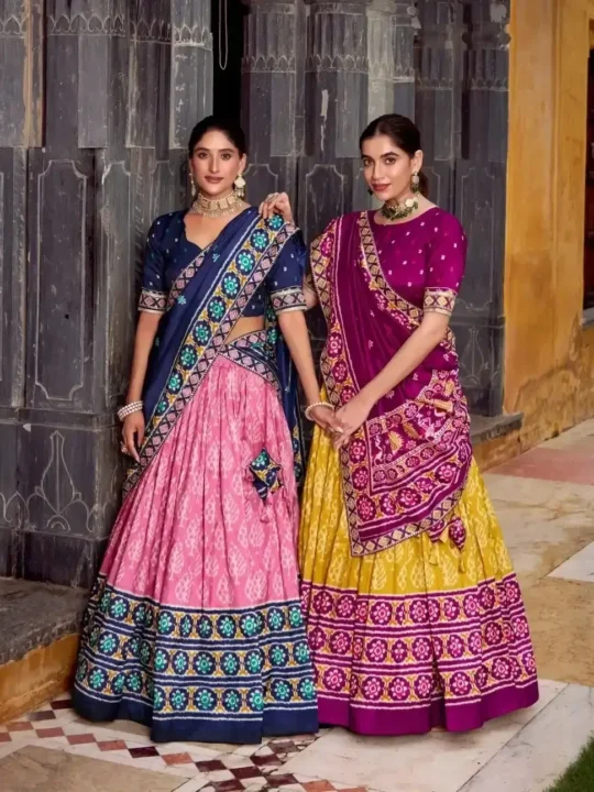 tasar silk lehenga choli
