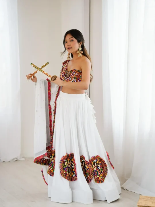 Designer Chaniya Choli with Mirror Work – Pramukhmart ethnic wear collection