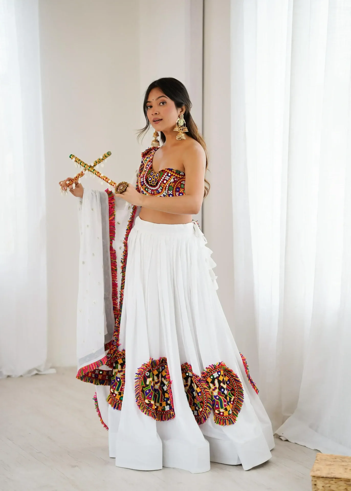 Designer Chaniya Choli with Mirror Work – Pramukhmart ethnic wear collection